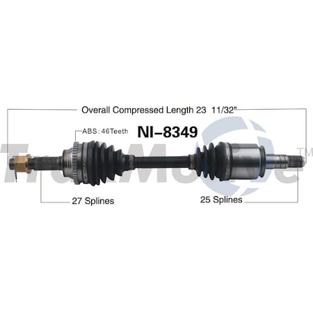 Surtrack Axle Cv Axle Shaft, Ni-8349 NI-8349